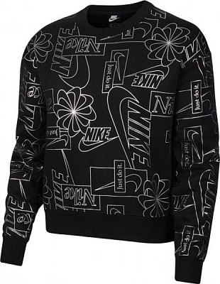 Джемпер Nike W NSW ICN CLSH FLC AOP TOP CZ1868-010 р. XS чорний
