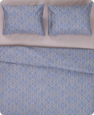 Комплект постільної білизни Моді 2,0 блакитний із малюнком La Nuit