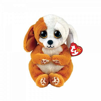 М'яка іграшка TY beanie bellies рудий песик ruggles 18 см 40699
