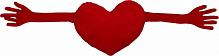 Подушка Серце з ручками 28x35 см червоний Гулівер Країна 