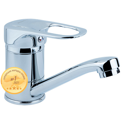 Смеситель Aquatica MJ Ø 40 для кухни гусак прямой 150мм на шпильке (MJ-2B129C)