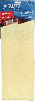 Салфетка универсальная 35x40 см микрофибра Auto Assistance 1 шт.