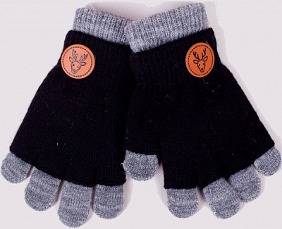 Варежки YO! RED-0242C-AA50 р.18 хаки 