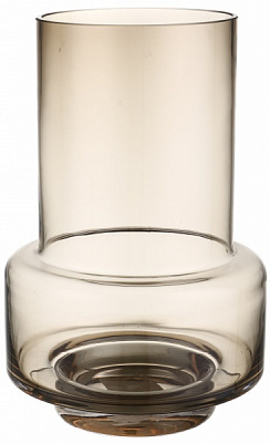 Ваза стеклянная Wrzesniak Glassworks Колба 15-3881A 25 см топаз 