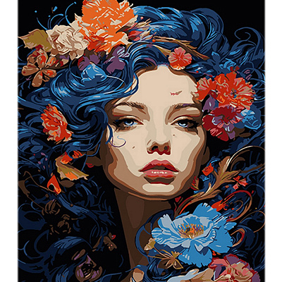 Набір для розпису за номерами Strateg на чорному фоні в асортименті 40х50 см