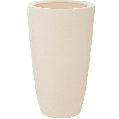 Кашпо керамическое Ориана-Запорожкерамика Цилиндр шелк бежевый круглый 17л бежевый 