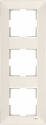 Рамка трехместная Viko Meridian 85x225 мм вертикальная крем 90979033-WH