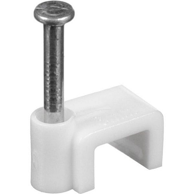 Скоба плоская UP! (Underprice) 10 мм 50 шт. белый 