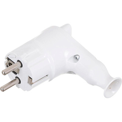 Электровилка E.NEXT с кнопкой TP-05 250В 16А пластик белый