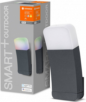 Світильник вуличний настінний Ledvance Smart + Wifi Curve Dg 9 Вт IP44 темно-сірий AC260400055