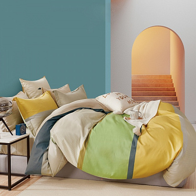 Комплект постельного белья Впечатление евро разноцветный Homeline 