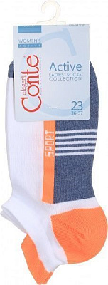 Носки Conte ACTIVE 16С-71СП 083 р. 23 джинс с оранжевым 
