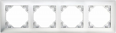 Рамка четырехместная Efapel LOGUS универсальная алюминий 90940 TAL
