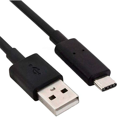 Кабель Logan Lightning – USB 1 м чорний (EL120-010BK) USB Type-C - USB 2.0