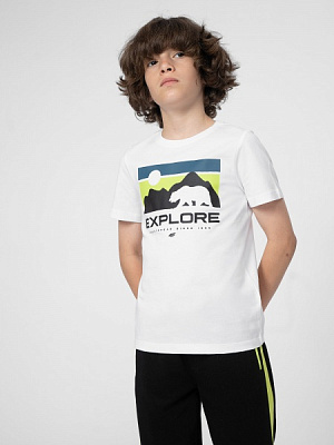 Футболка 4F 4FJSS23TTSHM322-10S р.158 білий