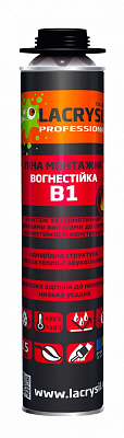 Пена монтажная Lacrysil профессиональнаяогнестойкая В1 800 мл