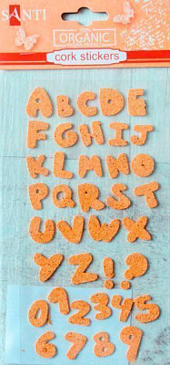 Набор наклеек пробковый стикер 38 шт.