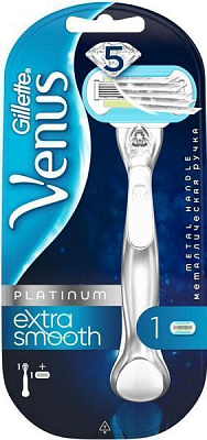 Станок для бритья Gillette Venus Platinum Extra Smooth со сменным картриджем 1 шт.