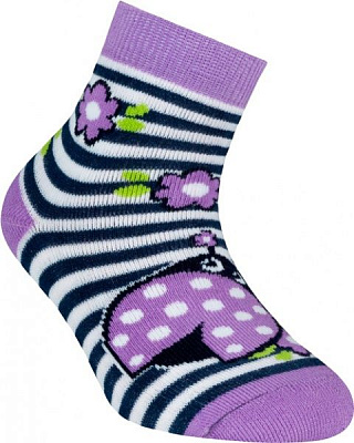 Носки детские Conte-Kids Sof-Tiki 246 р.14 фиолетовый с рисунком 