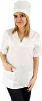 Рубашка Lux-Form поварская с коротким рукавом белая р. 48 белый