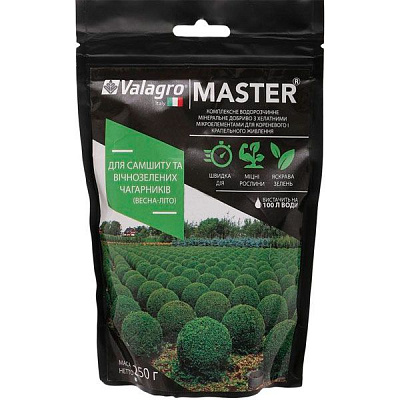 Добриво мінеральне Valagro Master для самшиту та вічнозелених чагарників 250 г