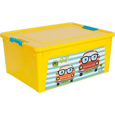 Контейнер пластиковая Алеана «Smart Box» My Car 7,9 л 140x320x245 мм темно-желтый