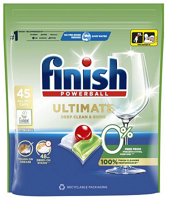 Капсули для ПММ Finish Ultimate 0% 45 шт.