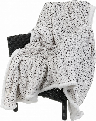 Плед двосторонній Spots 160x200 см білий із принтом La Nuit