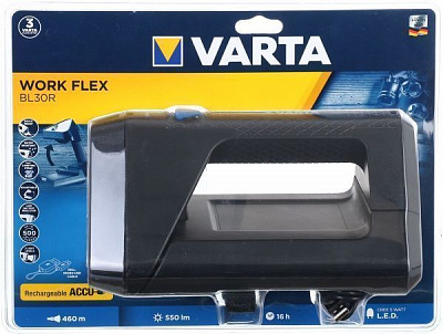 Фонарь прожекторный Varta Work Flex BL30R 18684101401 черный 