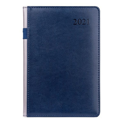 Ежедневник А5 City 2021 cиний Leo Planner