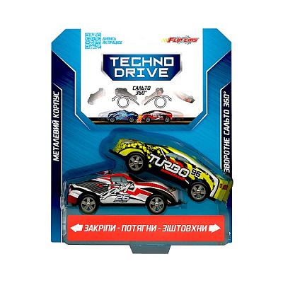 Игровой набор TechnoDrive Крутой переворот в ассортименте 2 шт. 1:43 1311