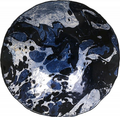 Блюдо глубокое Moon 32,5 см индиго/черное Decor Cam 