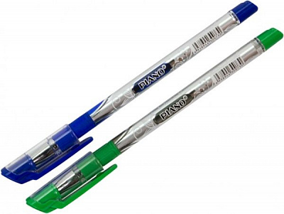 Набор ручек шариковых Piano PТ-195-C 2 шт. синяя и зеленая 
