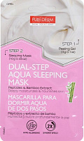 Маска Purederm Dual-step Aqua Sleeping Mask Peptides&Bamboo 13 мл 1 шт.