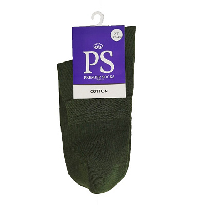 Шкарпетки чоловічі Premier Socks Еліт середні р. 27 темний хакі 1 пар