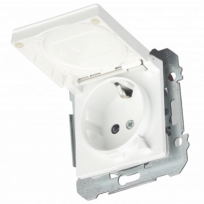 Розетка с заземлением Siemens Line IP44 полярно-белый 5UH10884WH