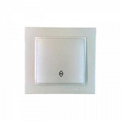 Вимикач прохідний одноклавішний Mono Despina без підсвітки перлина 102-252525-109