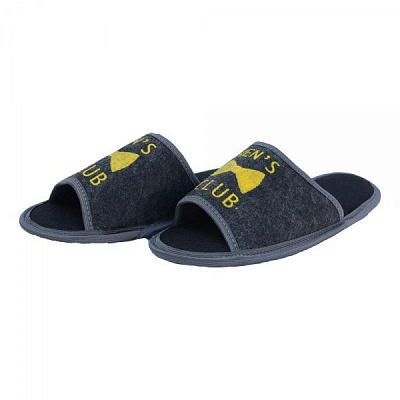 Капці домашні FX shoes фетрові відкриті р. 42-43 жовто-сірий з малюнком