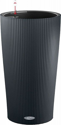 Вазон пластиковий Lechuza CILINDRO COLOR 23 6л сірий