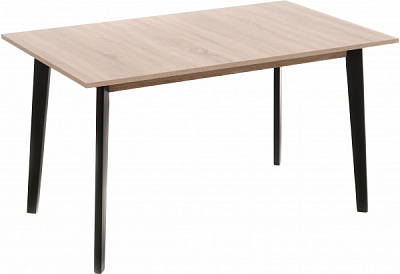 Стол обеденный Light Wood 1350х800х750 черный/дерево светлое 