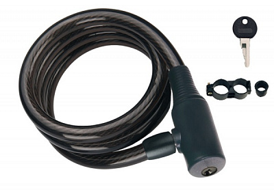 Замок велосипедный Vulkan тросовый с креплением 2 ключа BK018 (12x1000)