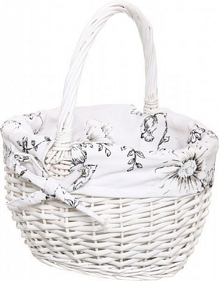 Корзина плетеная с текстилем 29х22х17/33 см Easter 16-6A-2 