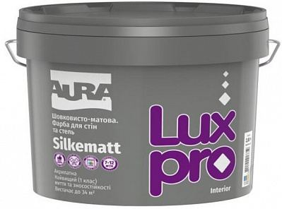 Фарба інтер'єрна акрилова акрилатна водоемульсійна Aura® Luxpro Silkematt шовковистий мат білий 2,85л 3,48кг