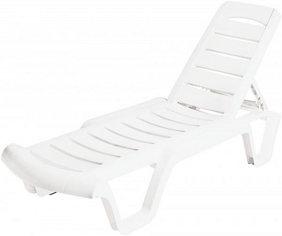 Шезлонг Алеана Бриз білий 62,5x192 см