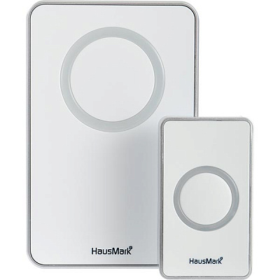 Дзвінок бездротовий HausMark білий із сірим WSD-912-GY11