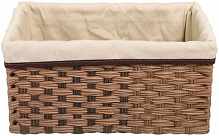 Корзинка плетеная с текстилем 40x27x19 см JC16-1AB-3 
