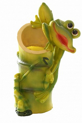 Кашпо Ориана-Запорожкерамика Жабка фигурный 0,2 л зеленый (110-0-040) 