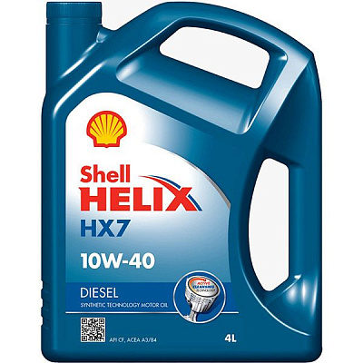 Моторное масло SHELL SHELL Helix Diesel HX7 10W-40 4 л 4107454