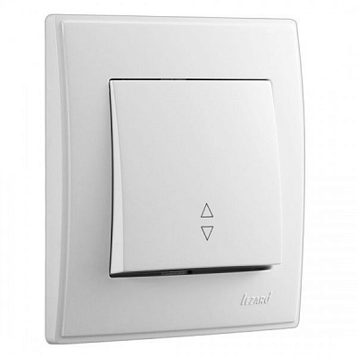 Вимикач прохідний одноклавішний Lezard Lesya 10 А 250В білий 705-0202-105