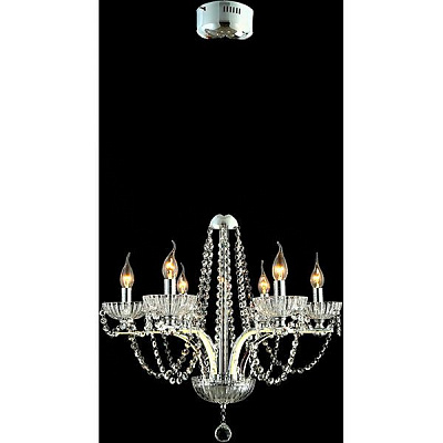 Люстра WunderLicht K5310-46CH 6x8 Вт E14 прозрачный 